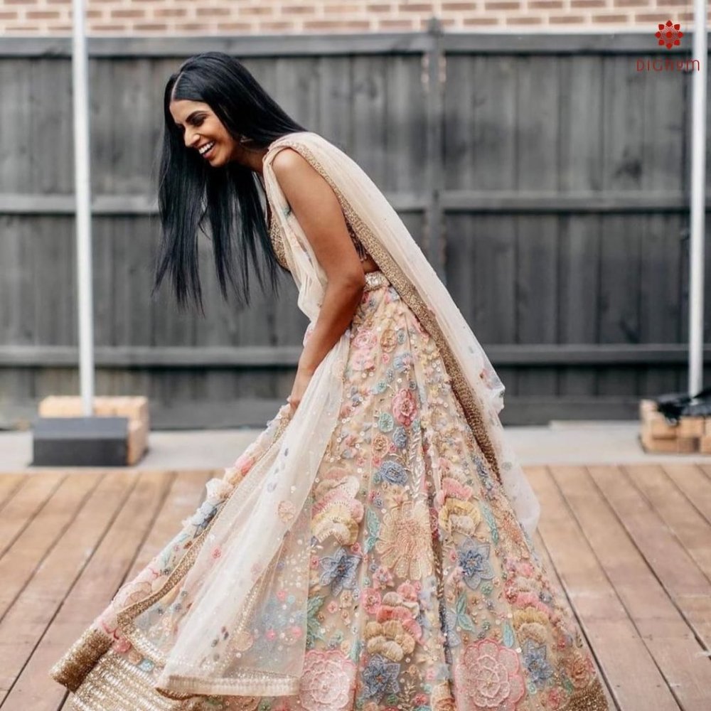 Designer Heavy Work Partywear Lehenga with Dupatta - Picture 3 of 13